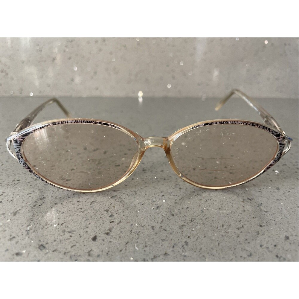 Tres Jolie Marchon Eyeglasses Frames ONLY Teal Marble 54-16-130 Cold Insert oval